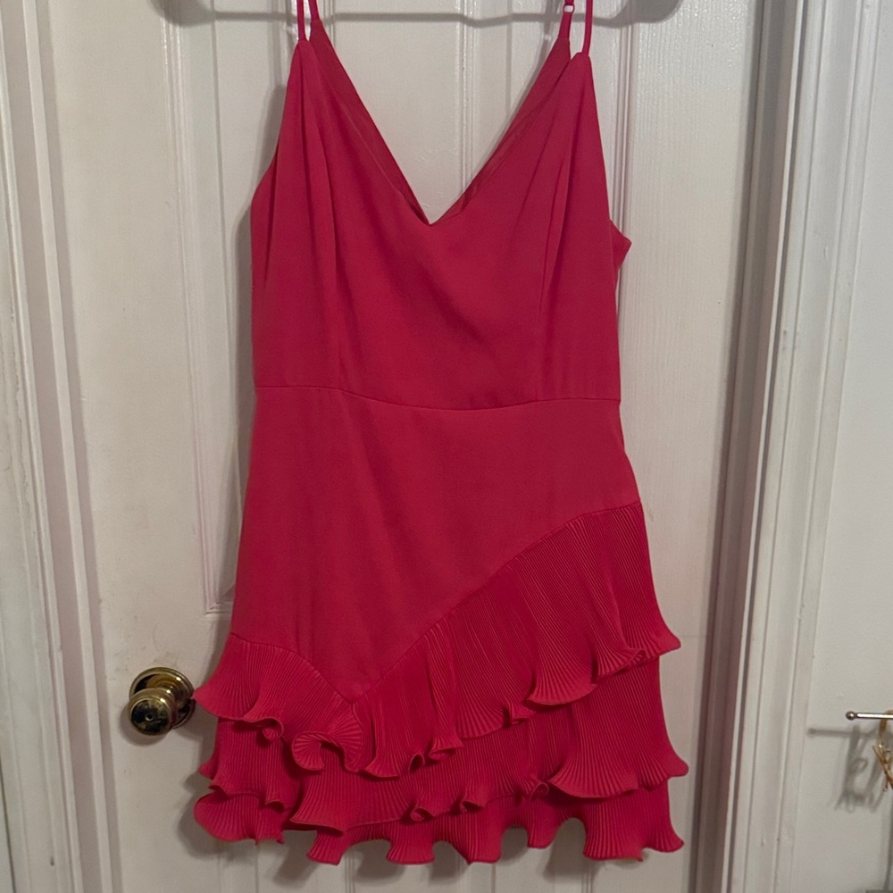 Vibrant Pink Ruffled Dress